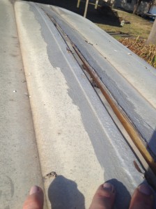 This is the worst seam, it's completely open and you can see the insulation when I press on the aluminum.  Definitely needs a repair pronto!