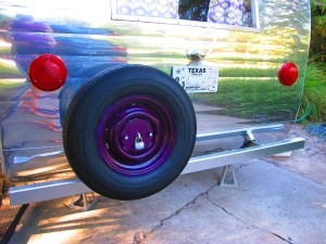 spare tire_blurred license